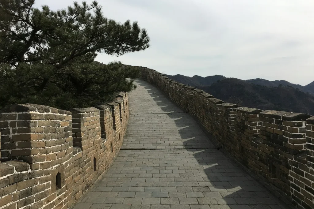 A stone walkway on the Great Wall of China