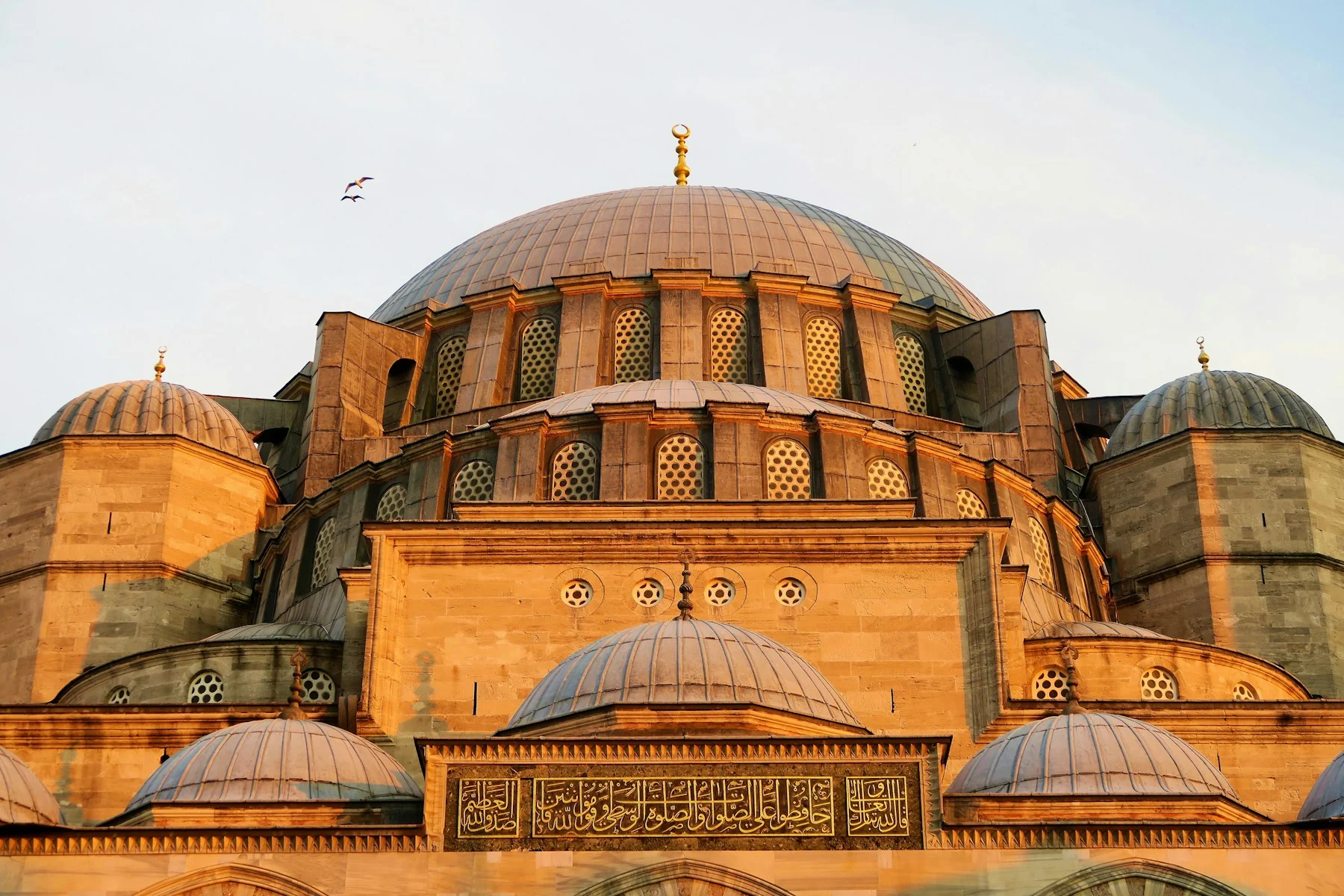 Historic mosque architecture in Istanbul